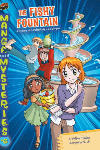 Imagen de apoyo de  Manga Math Mysteries: The Fishy Fountain: A Mystery with Multiplication and Division