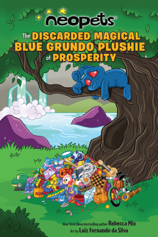 Imagen de apoyo de  Neopets: The Discarded Magical Blue Grundo Plushie of Prosperity